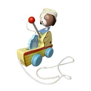 Bunnies by the Bay Wooden Puppy Dog Fishing Pull Toy